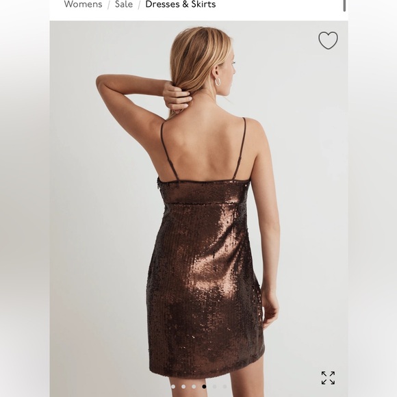 Madewell Sequin Slip Mini Dress Size 4 - Picture 5 of 5